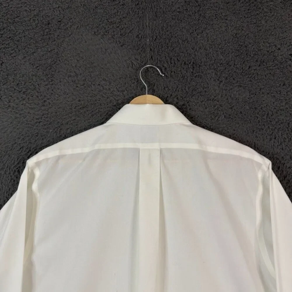 Brooks Brothers Dress Shirt Mens 15.5 35 White French Cuff Long Sleeve Formal